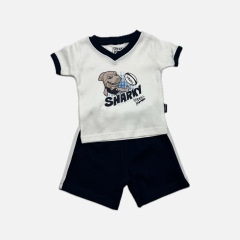 Baby Shorts and Tee (Navy/Wht)